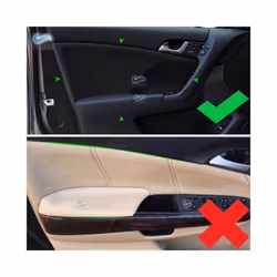 For Honda Accord 2009 4pcs Microfiber Leather Car Interior Door Armrest - 4x door panel Black