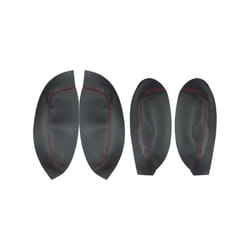 For Kia K3 Car Interior Door Armrest Panel Microfiber Leather Cover Trim - Black-red line
