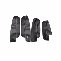 4pcs Soft Leather Door Armrest Cover For VW Tiguan 2017 2018 2019 Car - Black-white line