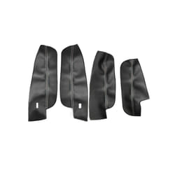 4pcs Soft Leather Door Armrest Cover For VW Tiguan 2017 2018 2019 Car - Black-white line