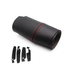 4pcs Car-styling Microfiber Leather Door Panels Guard / Door Armrest Panel - armrest black -red
