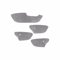 4pcs Microfiber Leather Only Lhd Car Styling Door Armrest Panel Cover - gray