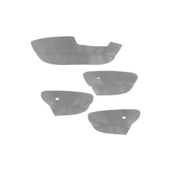 4pcs Microfiber Leather Only Lhd Car Styling Door Armrest Panel Cover - gray
