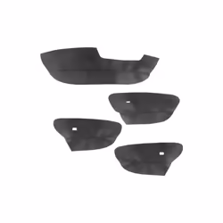 4pcs Microfiber Leather Only Lhd Car Styling Door Armrest Panel Cover - black