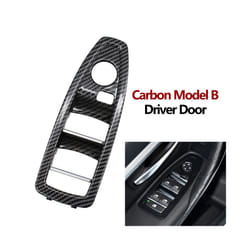 Car Interior Door Carbon Fiber Beige Black Window Regulator Switch Panel - Driver Door B
