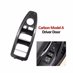Car Interior Door Carbon Fiber Beige Black Window Regulator Switch Panel - Driver Door A