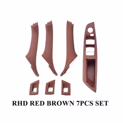 Rhd Right Hand Driver Car Interior Door Window Switch Cover Original Inner - 7pcs Set Red Brown