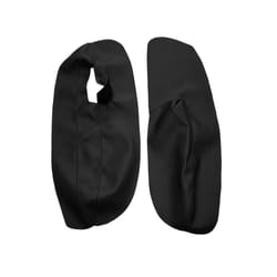 Only 3 Doors Car Front / Back Microfiber Leather Door Armrest Panel Cover - Front 2pcs Black