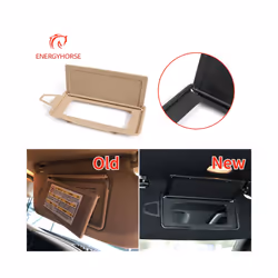 Left/right Black Gray Beige Sun Shade Visor Makeup Cosmetic Mirror Cover - Beige Left