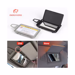 For Benz W211 Car Interior Sun Shade Visor Makeup Cosmetic Mirror Cover - Gray Left