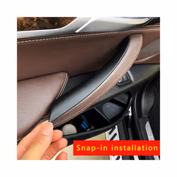 Lhd Car Interior Door Panel Grab Handle Covers Carbon Fiber Armrest Protective - D