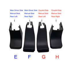 4pcs/set Covers, Seat Anchor, Front Seat Slide Cover For Mitsubishi Outlander - 1 set L R manual