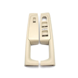 Kummyy 2pcs Front Inner Door Handle Armrest Frame Switch Control Panel - Beige