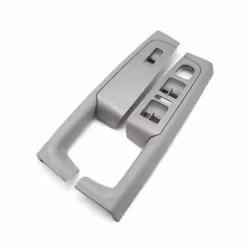 Kummyy 2pcs Front Inner Door Handle Armrest Frame Switch Control Panel - Gray