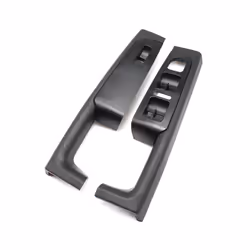 Kummyy 2pcs Front Inner Door Handle Armrest Frame Switch Control Panel - Gray