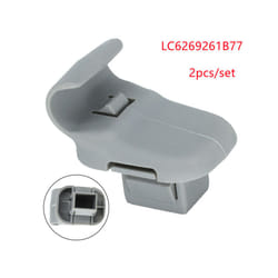 2pcs Car Grey Sun Visor Hook Clips OE LC6269261B77 For Mazda 3 5 6 CX