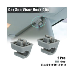 2pcs Car Sun Visor Clip 26x26.5x37.6mm Plastic Grey For Mercedes For Benz