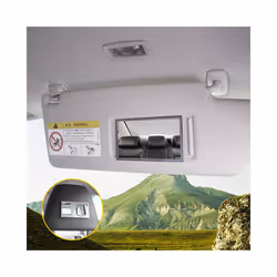 Car Makeup Mirror Sun Visor Wide Angle Mirror Sun-shading Stainless Steel