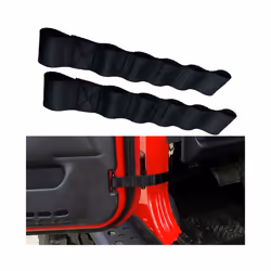 2pcs Black Door Limiting Straps Wire Protecting Harness For Jeep Wrangler