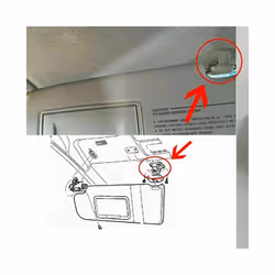 2pcs Car Sunvisor Clips Retainer Hook For Hyundai Getz 2002 - 2011 852351c300qs