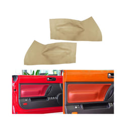 2pcs Beige Leather Front Door Panel Cover For Vw Beetle 1998 1999 2000