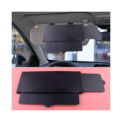 Universal Black Sun Visor Extension Extender Shield Front Side Window