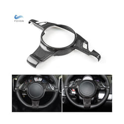 Car-styling Abs Carbon Fiber Texture Steering Wheel Panel Frame Cover