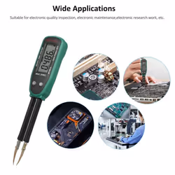 MAYILON MY8910 Smart SMD Tester Testing Clips Tweezers Resistor Capacitor Pen-type 30M Ohm Resistance - green