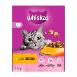 WHISKAS 1+ Cat Complete Dry with Chicken 300g