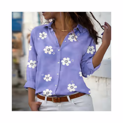 hot style ladies shirts fashionable women's Hawaiian shirts long sleeves outdoor holiday beach wear oversized size - wsx2836, ...