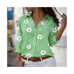 hot style ladies shirts fashionable women's Hawaiian shirts long sleeves outdoor holiday beach wear oversized size - wsx2837, ...