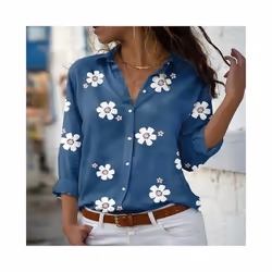 hot style ladies shirts fashionable women's Hawaiian shirts long sleeves outdoor holiday beach wear oversized size - wsx2840, ...