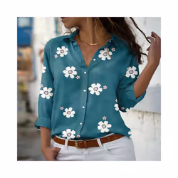 hot style ladies shirts fashionable women's Hawaiian shirts long sleeves outdoor holiday beach wear oversized size - wsx2839, ...