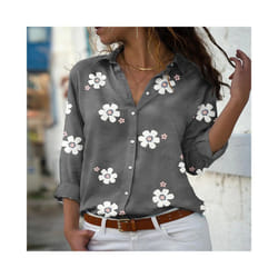 hot style ladies shirts fashionable women's Hawaiian shirts long sleeves outdoor holiday beach wear oversized size - wsx2841, L