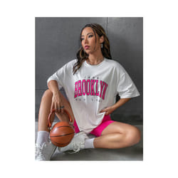 Printed Men's and Women's T-shirt Summer Fashion Casual European and American Women's Tops Oversized T Shirt - 6, M