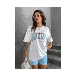 Printed Men's and Women's T-shirt Summer Fashion Casual European and American Women's Tops Oversized T Shirt - 7, M