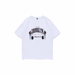 Printed Men's and Women's T-shirt Summer Fashion Casual European and American Women's Tops Oversized T Shirt - 12, XL