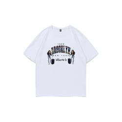 Printed Men's and Women's T-shirt Summer Fashion Casual European and American Women's Tops Oversized T Shirt - 12, XL