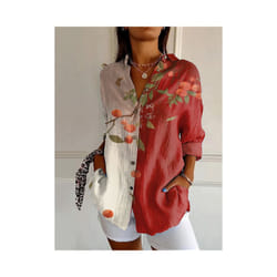 Summer Women's Long Shirt Summer European and American Fashion Shirt 3D Pattern Printed Shirt - YK2008, L
