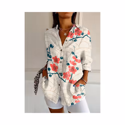 Summer Women's Long Shirt Summer European and American Fashion Shirt 3D Pattern Printed Shirt - YK2018, XXXL