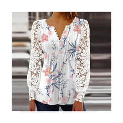 NEW Elegant Loose Shirt Woman Temperament Casual  Shirt Women Long sleeve Printed Woman Shirt Weekend - Pink, 4XL