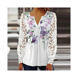 NEW Elegant Loose Shirt Woman Temperament Casual  Shirt Women Long sleeve Printed Woman Shirt Weekend - PURPLE, XXXL