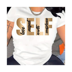 Letter Print Crew Neck T-Shirt, Casual Short Sleeve T-Shirt For Spring & Summer, Women's Clothing - FQ008W White, XS