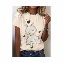 Sale Cat Dog Women's T-Shirts 3d Animal Print Daily Tshirt Funny Casual Ladies Short Sleeve O Neck Female Clothing Top - Yell ...