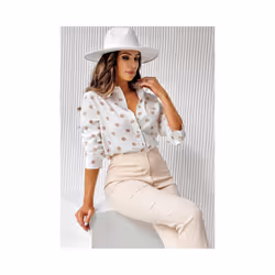 Autumn Women Floral Print Shirt Casual Long Sleeve Botton V Neck Tops Retro Slim Street Blouse Blusas Para Mujer - Red, XXL