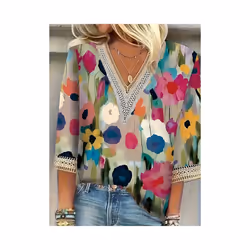 Plus Size Temperament Loose Woman Shirt Fashion Casual Blouse Elegant Long Sleeve Woman Shirt Holiday Weekend Top - Rose, 4XL