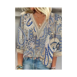 Plus Size Temperament Loose Woman Shirt Fashion Casual Blouse Elegant Long Sleeve Woman Shirt Holiday Weekend Top - Black & Silver, 4XL