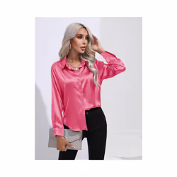 Summer Trend Fashion Women's Casual Elegant Satin Long Sleeved Shirt Office Women's Shirts And Blouses Slim Femal Clothes - 7 ...