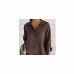 Blusas Para Mujer Cotton Linen Women Shirt Black Turn-Down Collar Lace Up Loose Blouses Female Casual Trendy Ladies Clothes - ...