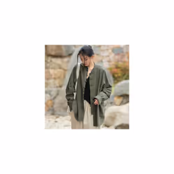 Vintage Shirt Women New Chinese Style Frog Solid Simple Leisure Loose Comfortable Single Breasted O-neck Minimalist Autumn We ...